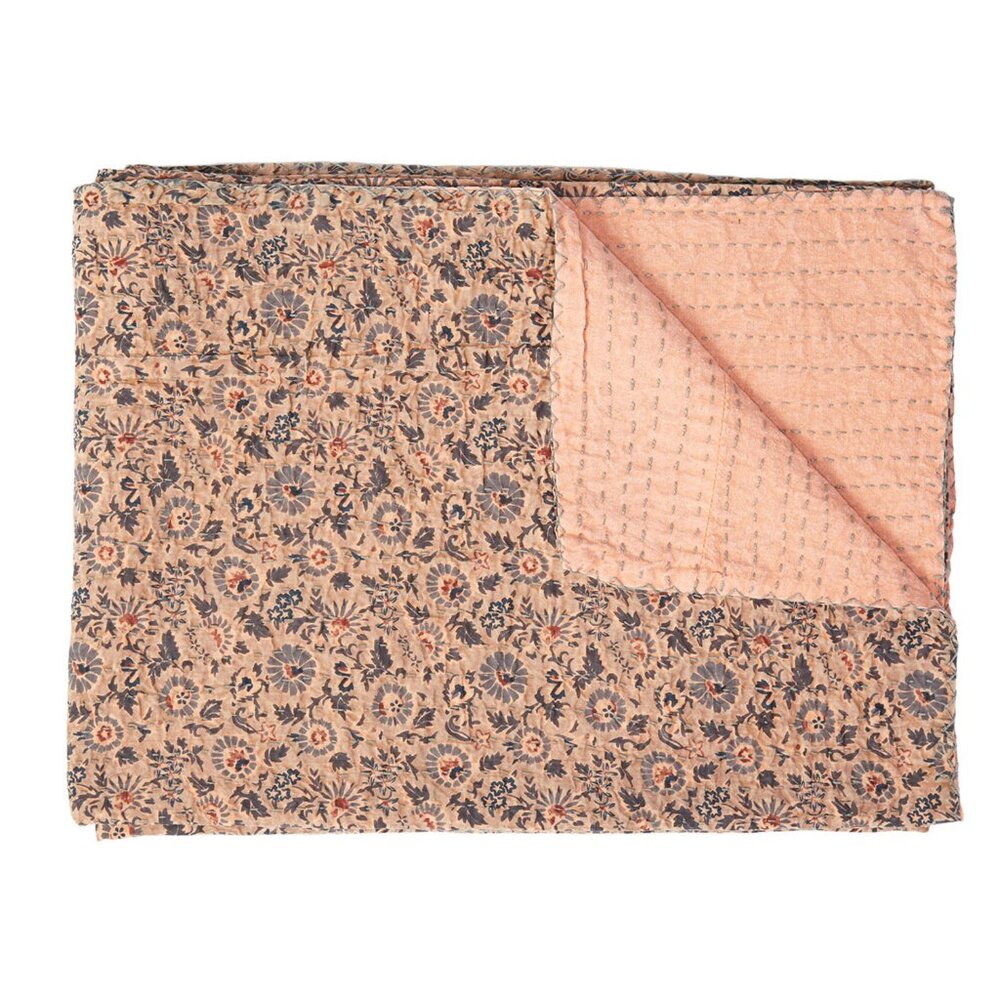 Taj Hotel Home Decor Kantha Cotton Throw | 1-Piece | Multicolor | 50"x70"